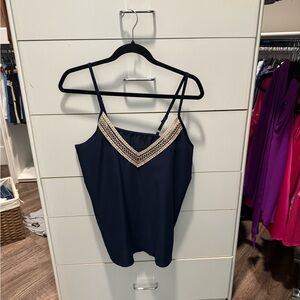SHEIN Deep Blue Strappy Top